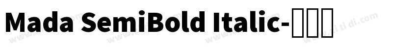 Mada SemiBold Italic字体转换